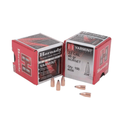 PALLE DA RICARICA - HORNADY - 22 Cal .224 45 gr HORNET - 2230 (100 PZ)
