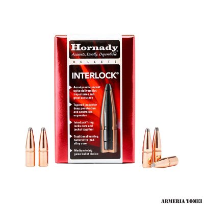 PALLE DA RICARICA - HORNADY - 45 Cal .458 350 gr InterLock® RN - 4502 (50 PZ)