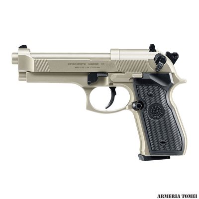 PISTOLA CO2 - UMAREX - BERETTA 92 FS 4,5 mm (.177) Pellet, CO₂, < 4,0 J, finitura nichel