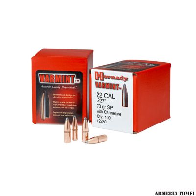 PALLE DA RICARICA - HORNADY - 22 Cal .224 55 gr SP SX® (100 PZ)
