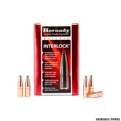 PALLE DA RICARICA - HORNADY - 6.5mm .264 160 gr InterLock® RN - 2640 (100 PZ)