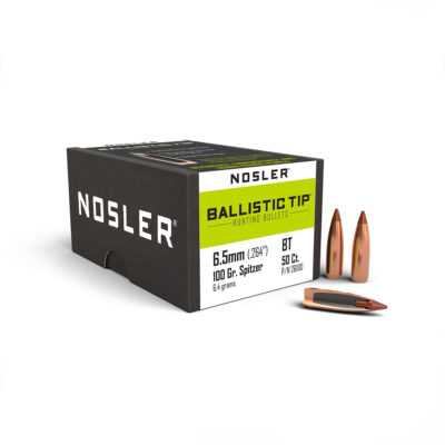 PALLE - NOSLER - CAL 6,5MM (.264") SPITZER 100GR BALLISTIC TIP HUNTING (50 PZ)