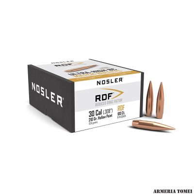 PALLE - NOSLER - 30 Cal (.308") RDF 210gr. - 13.6grams Hollow Point (100pz) -53434