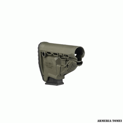 FAB DEFENSE - MG-20 - CALCIO COLLASSABILE PER M4/AR15 CON PORTA CARICATORE + CARICATORE 10 COLPI INCLUSO (GLMAGG)