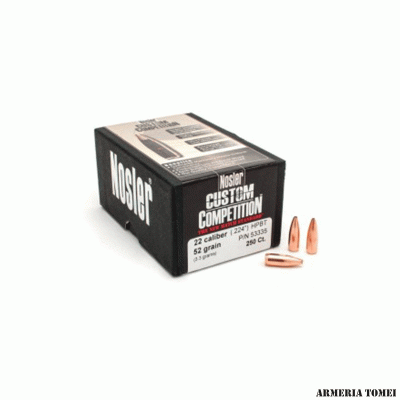 NOSLER - CUSTOM COMPETITION CAL .22 (.224'') 52GR HPBT (250PZ)