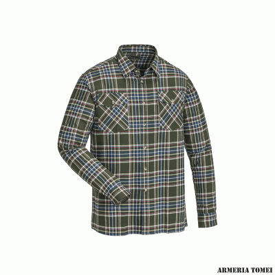 PINEWOOD - CAMICIA IN FLANELLA HÄRJEDALEN MOSS GREEN