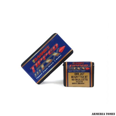 BARNES - PALLE - OGIVE TIPPED TSX CAL 6MM .243" 80 GR TTSX BT (50 PZ.) -30208