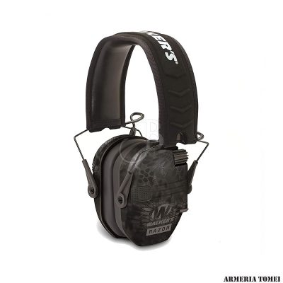 CUFFIE DA TIRO - WALKERS - CUFFIA ELETTRONICA RAZOR SLIM-KRYPTEK NERO
