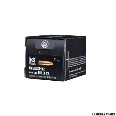 PALLE DA RICARICA - RWS - KEGELSPITZ Hunting 7,62mm | .30 10,7g | 165gr (50pz)
