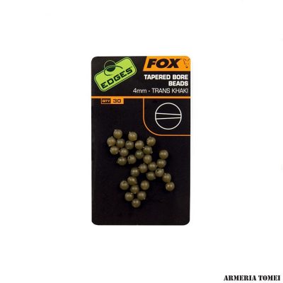 FOX - EDGES 4MM TAPERED BORE BEADS X 3 (30pz)