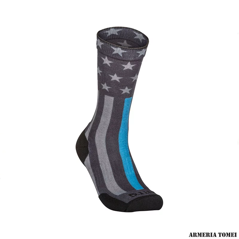 CALZE - 5.11 - SOCK & AWE CREW SOTTILE LINEA BLU Black - immagine 2