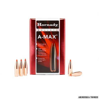 HORNADY - PALLE - A-MAX 22 CAL .224" 75GR TWIST RATE 1-8" QTY 100