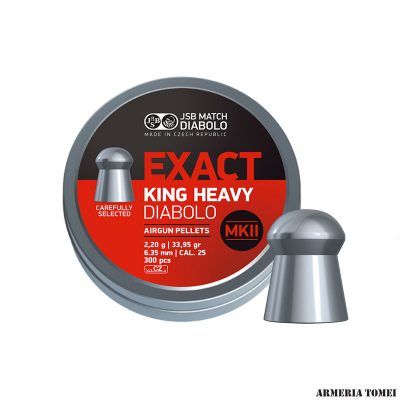 JSB MATCH -  EXACT KING HEAVY DIABLO MKII 2,20g | 33,95gr | 6.35mm | CAL .25 | 300pz | M 72/09