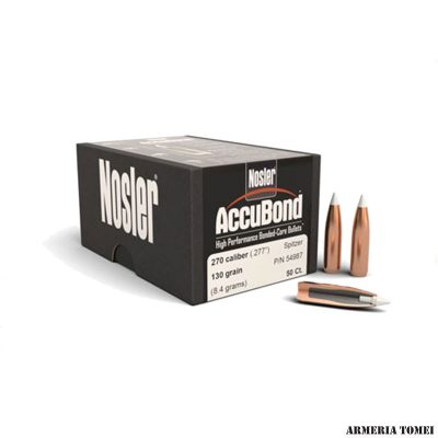 PALLE - NOSLER - ACCUBOND 270 caliber (.277") Spitzer 130gr (8.4grams) (50pz) -54987