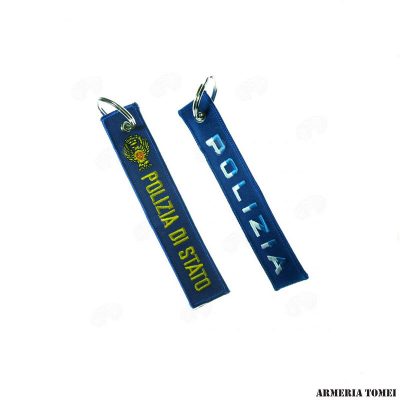 POLIZIA - PORTACHIAVI IN STOFFA RICAMATO