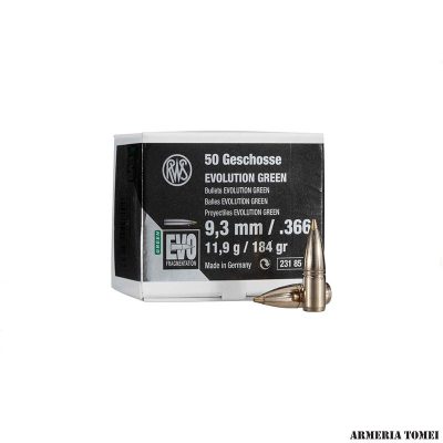 RWS - PALLE - EVOLUTION 9,3MM / .366 - 11,9G / 184GR QTY 50