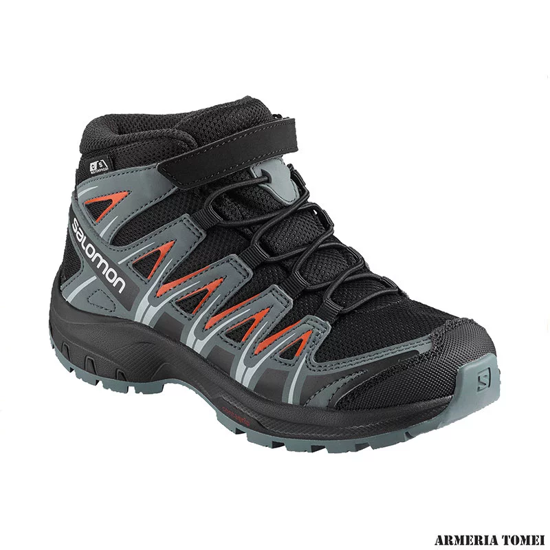 SALOMON - BIMBO/A - XA PRO 3D MID CSWP K Black / Stormy Weather / Cherry Tomato