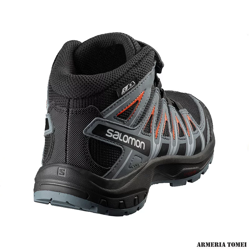SALOMON - BIMBO/A - XA PRO 3D MID CSWP K Black / Stormy Weather / Cherry Tomato - immagine 2