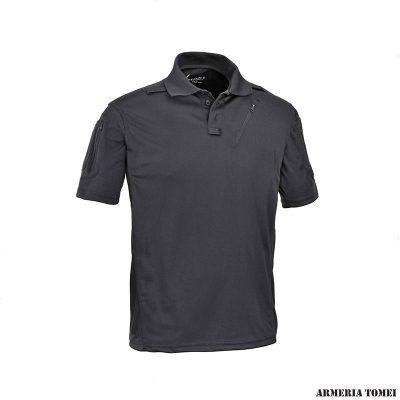 POLO - DEFCON 5 - POLO TATTICO A MANICHE CORTE CON TASCHE  Nera