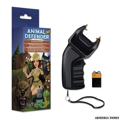 DEFENCE SYSTEMS - ANIMAL DEFENDER TASER 3 IN 1 ACCENDIGAS + DISSUASORE + STIMOLATORE A NORMA CE