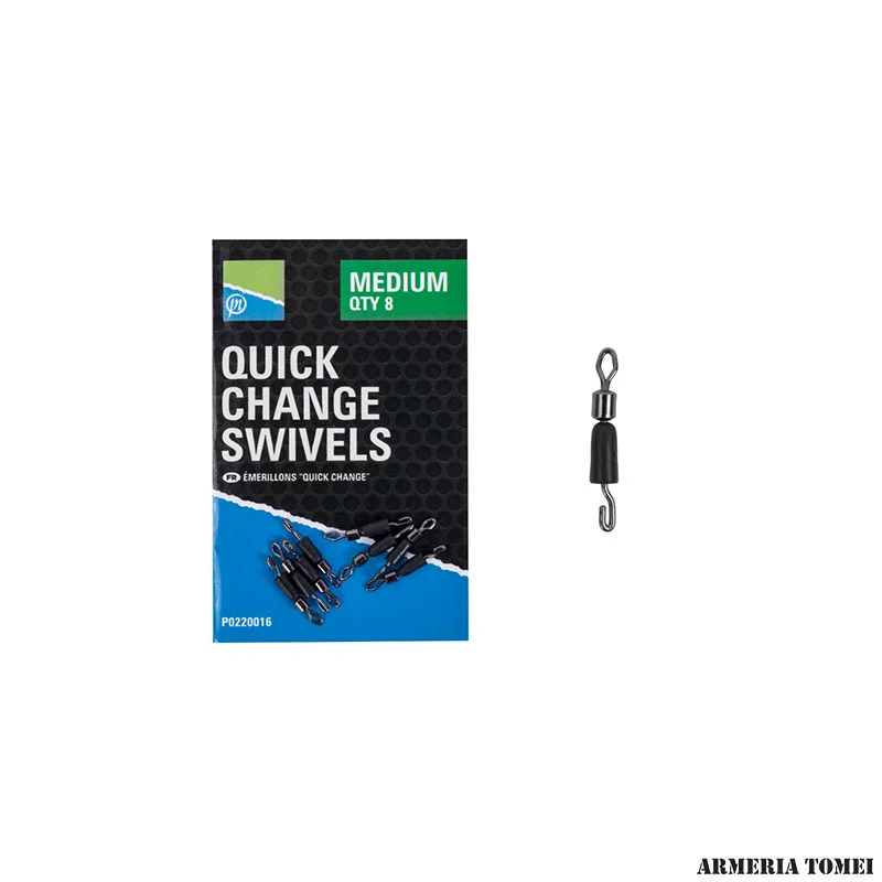 PRESTON - QUICK CHANGE SWIVELS (QTY 8)