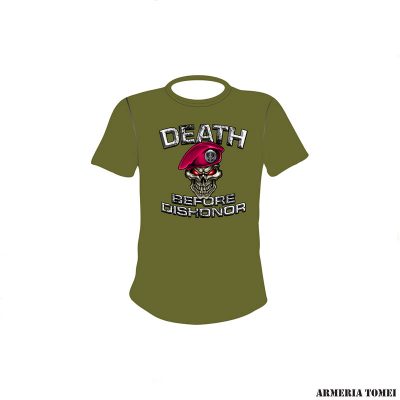 T-shirt 'Death Before Dishonor' Avec Crânes Et Pistolets - Débardeur Style Rock - Cadeau Pour Ami - Coupe Ajustée
