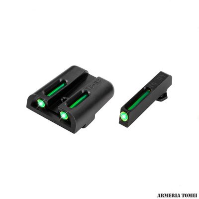 TRUGLO - TRITIUM FIBER OPTIC HANDGUN SIGHT - TFO GLOCK LOW SET - VERDE/VERDE