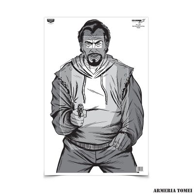 EZE-SCORER ™ OVERLAY IPSC BAD GUY 23 X 35 BERSAGLI