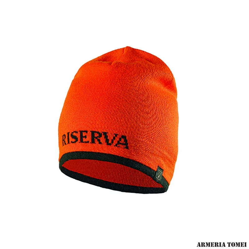 RISERVA - BERRETTO IN LANA ARANCIO VERDE