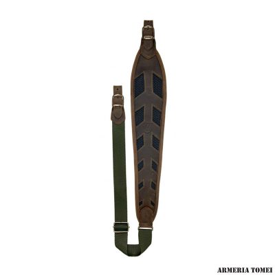 RISERVA - TRACOLLA CARABINA IN PELLE VINTAGE E RETE MARRONE