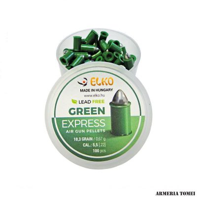 PALLINI ARIA COMPRESSA - ELKO - GREEN EXPRESS CAL .5,5 MM ( .22 ) 10,3 GR / 0,67 G (100 PZ)