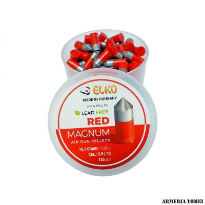 PALLINI ARIA COMPRESSA - ELKO - RED MAGNUM CAL .5,5 MM ( .22 ) 16,7 GR / 1,08 G CONF. 125 PZ.