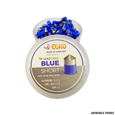 PALLINI ARIA COMPRESSA - ELKO - BLUE SHORT CAL .4,5 MM ( .177 ) 6,4 GR / 0,41 G (250 PZ)