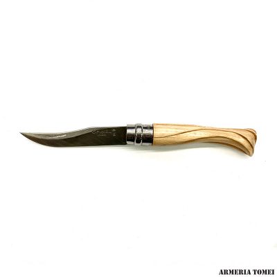 COLTELLO - OPINEL - N.7 CARBONIO CON DISEGNO - INTAGLIATO - REALIZZATO A MANO