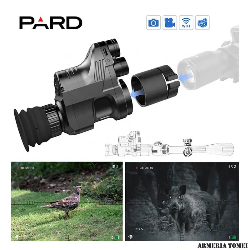 VISORE NOTTURNO - PARD - CLIP ON NEW VERSION 2020 CON SCHERMO OLED SONY INCORPORATO - immagine 5