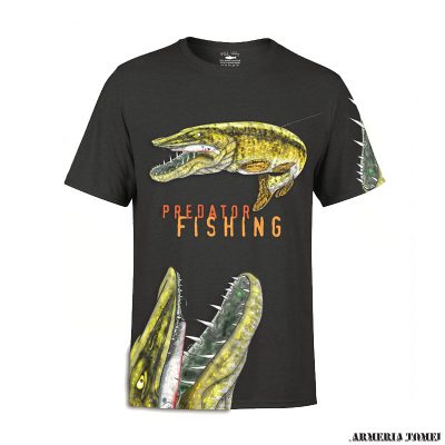 T-SHIRT - FLADEN FISHING GREEDY PIKE BLACK