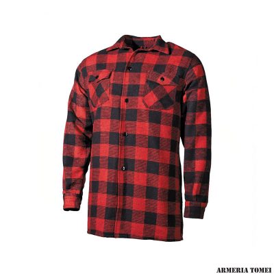 CAMICIA - UOMO - HOLZFÄLLERHEMD SCHWARZ/ROT