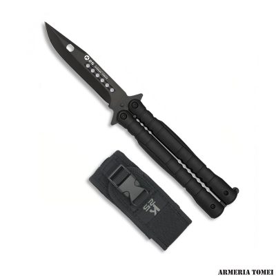 COLTELLO - RUI K25 02131 BALISONG MANICO NERO LAMA CM 10,3