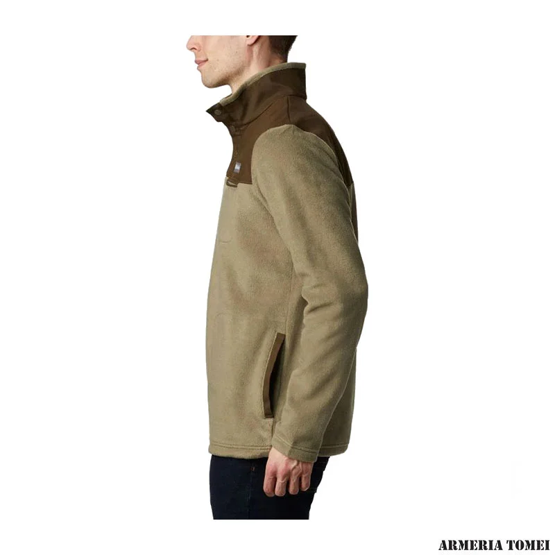 PULLOVER - UOMO - COLUMBIA - COTTONWOOD PARK HALF SNAP Stone Green, Olive Green - immagine 3