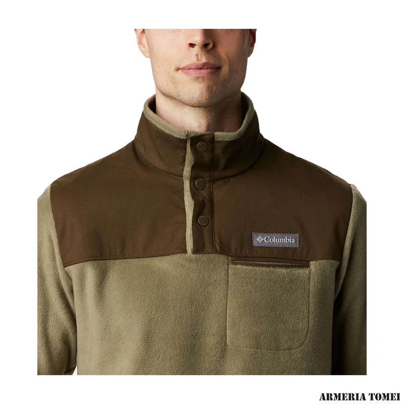 PULLOVER - UOMO - COLUMBIA - COTTONWOOD PARK HALF SNAP Stone Green, Olive Green - immagine 4
