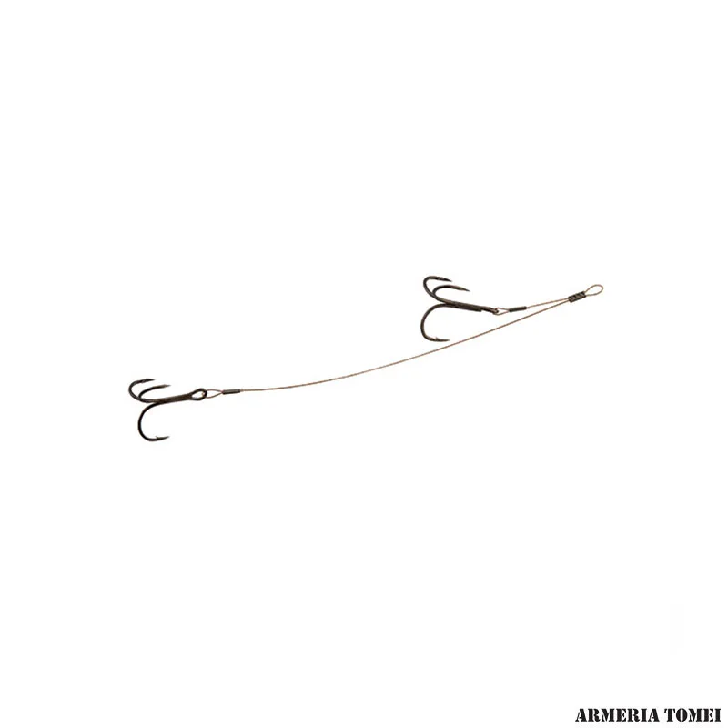 FOX RAGE - 49 STRAND DOUBLE STINGER HOOK SIZE 6 & 8 - 6kg / 10 cm 5 cm