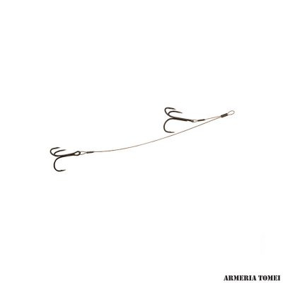 FOX RAGE - 49 STRAND DOUBLE STINGER HOOK SIZE 1 & 2 - 18kg / 18 cm 7 cm