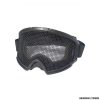 MASCHERA CON RETE METALLICA NERA