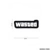 PATCH - 3D PVC WASTED BLACK/WHITE #14013