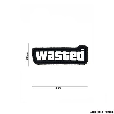 PATCH - 3D PVC WASTED BLACK/WHITE #14013