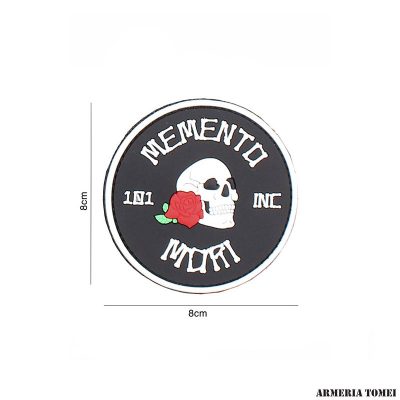 PATCH - 3D PVC MEMENTO MORI 101 INC (TONDA) Black #3102