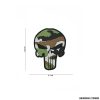 PATCH - FINE WOVEN PUNISHER CAMO WOODLAND