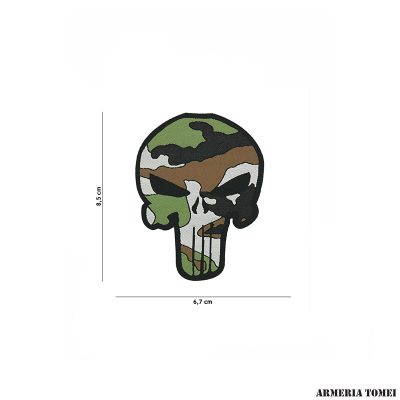 PATCH - FINE WOVEN PUNISHER CAMO WOODLAND
