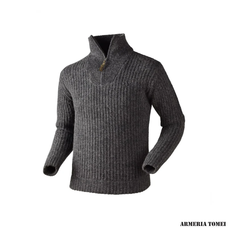 SEELAND - GLACIER FULL ZIP CARDIGAN GREY MELANGE