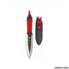 COLTELLO - ALBAINOX - SET 3 COLTELLI LANCIO CON CORDA ROSSA CON FODERO 19 cm